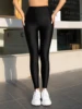 European And American Style Color Luster Leggings New Selling High Waist Tight Solid Color Small Feet High Elastic Pants 3