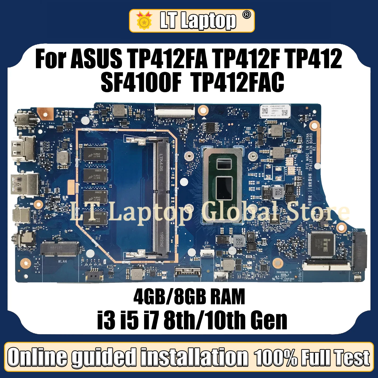 LT Laptop Motherboard For ASUS Vivobook Flip 14 TP412FA TP412F