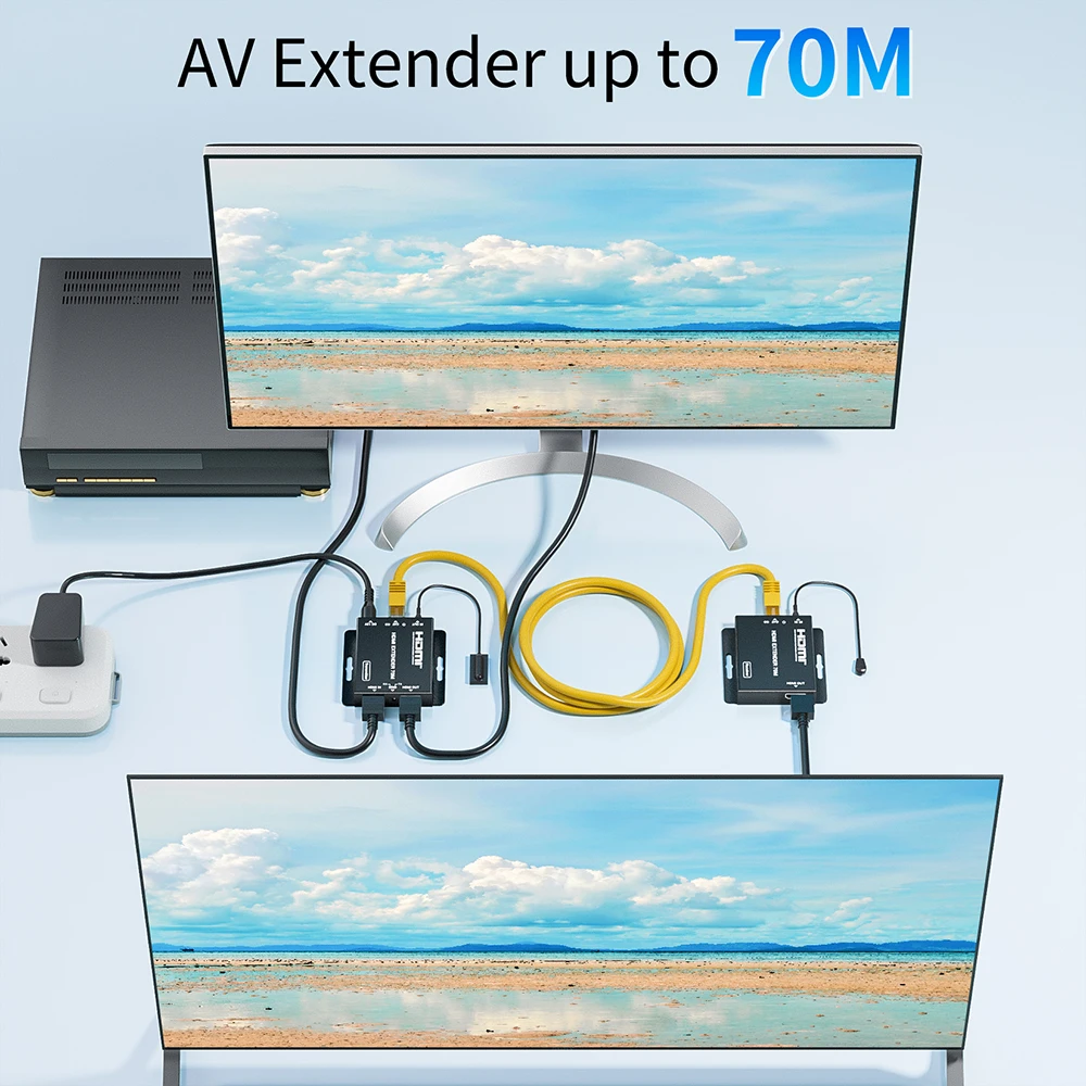 4K HDMI ͽٴ, Cat6/7 ̺, ִ 70m, 230ft, IR  HDMI  ƿ, HDTV  TV PS4 PC