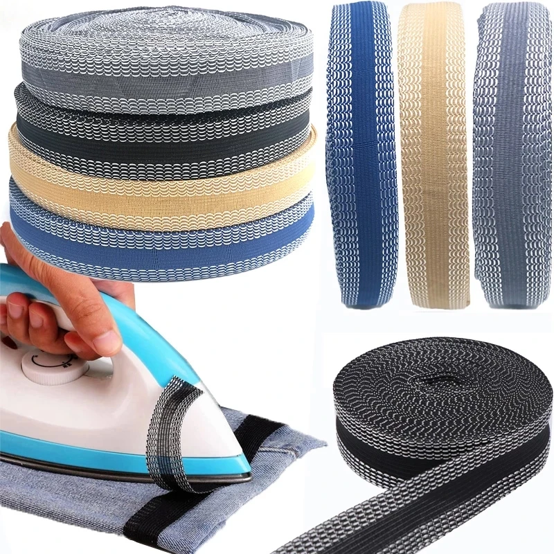 2/3/5M Hem Tape Iron-on Pants Edge Shorte Adhesive Pants Mouth Paste Fabric  Tape for Suit Pants Jeans Garment Clothes Skirts