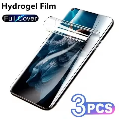 Premium 3-Pack Hydrogel Screen Protector Film - Ultimate Protection and Clarity