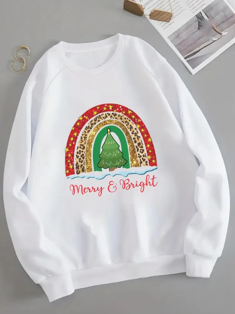 

Lovely Style Trend 90s Women Casual O-neck Pullovers Holiday Merry Christmas Clothing New Year Graphic Ladies Fleece Sweatshirts