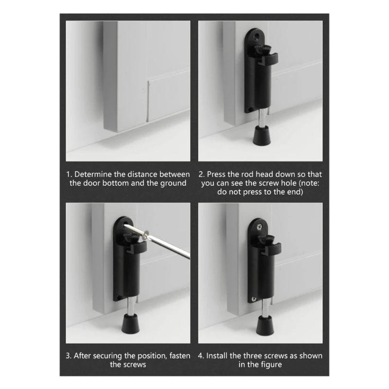 2pcs Sturdy Door Kickstands With Telescopic Spring For Stability Daily Use