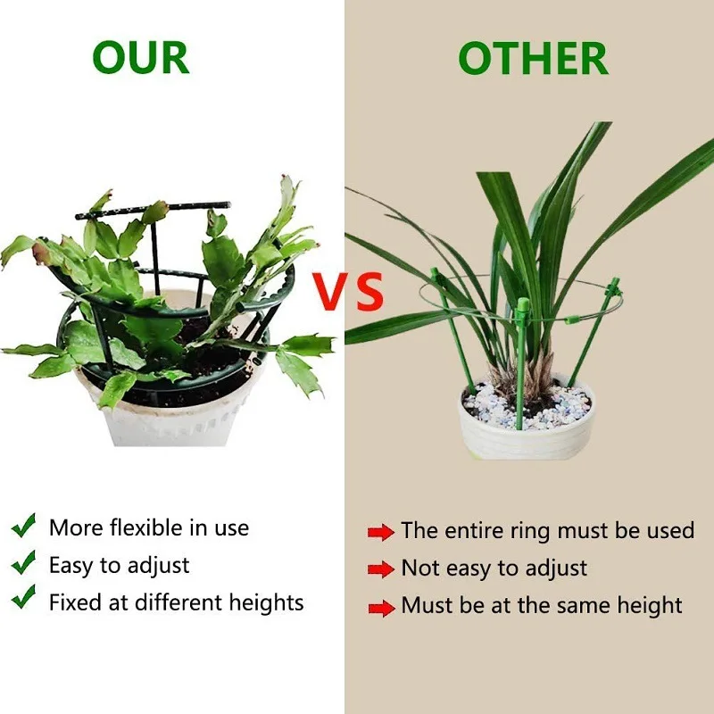 Plastic Plant Support Piles 4PCS plant stakes,plastic plant supports,plant climbing support,plant stem support,plant support racks,plant support stick