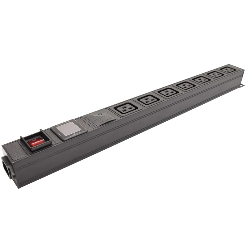 

PDU Socket 7-bit Socket C14 AC Connector With Digital Current Meter Voltmeter Switch C19 Power connector Socket Power Strip