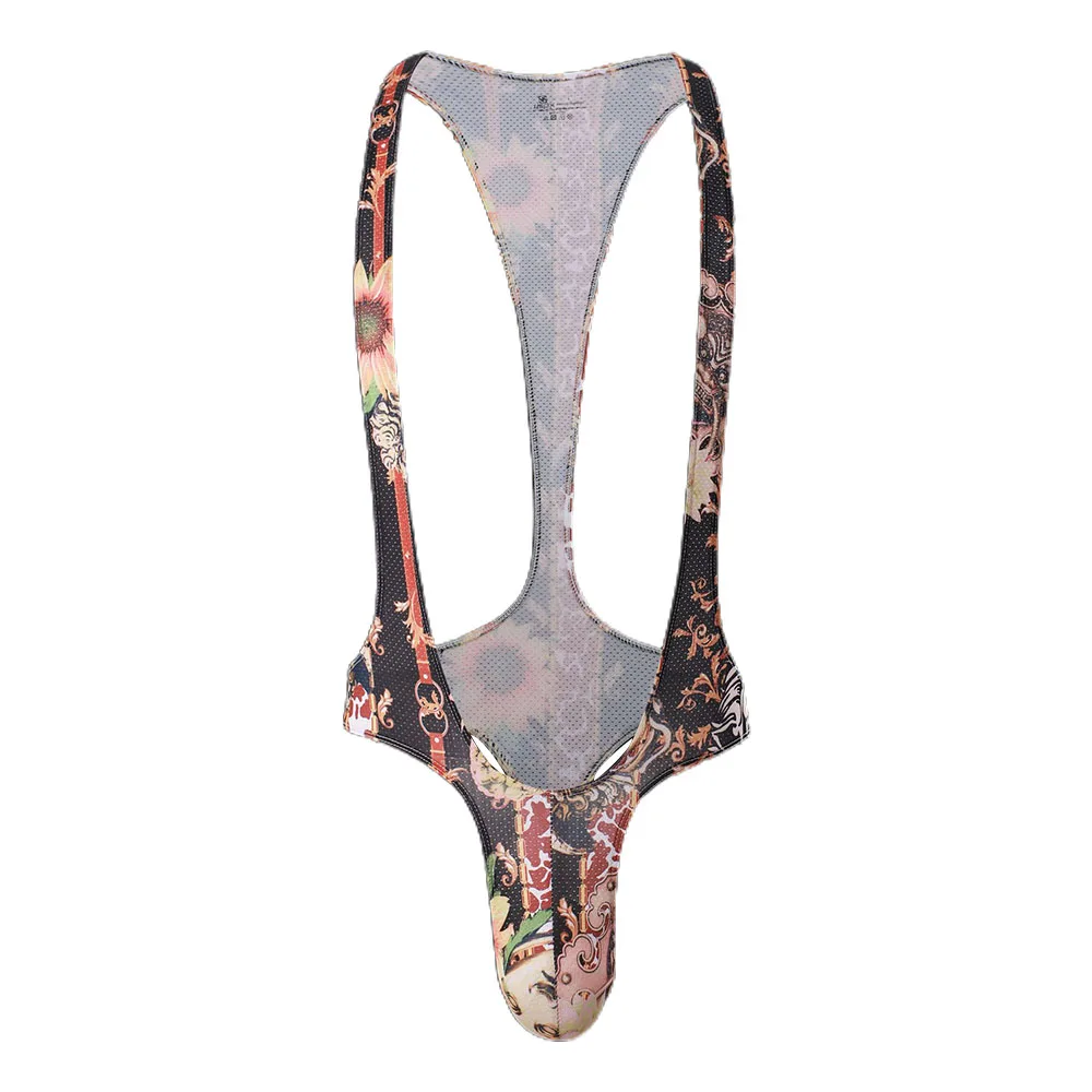 Men Jumpsuits Wrestling Singlet Bodysuit Jockstrap Backless Leotard Underwear Gay Sexy Bodysuit Erotic Briefs Penis Pouch Thong