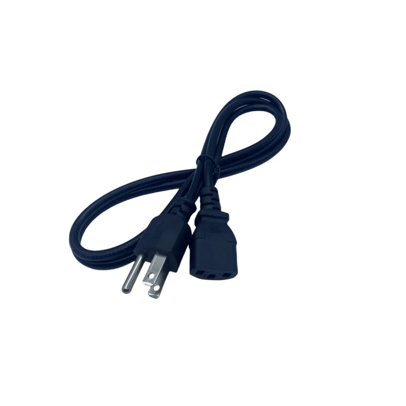 Durable Black 3-Prong AC Power Cord - 10 Amps, 240 Volts, 1.2m Length