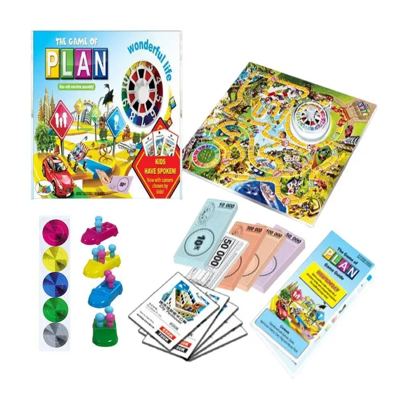 

Life Board Game Set Interactive Decision Making Toy Journey Of Life Family Educational Board Games for Child Parent Relationship