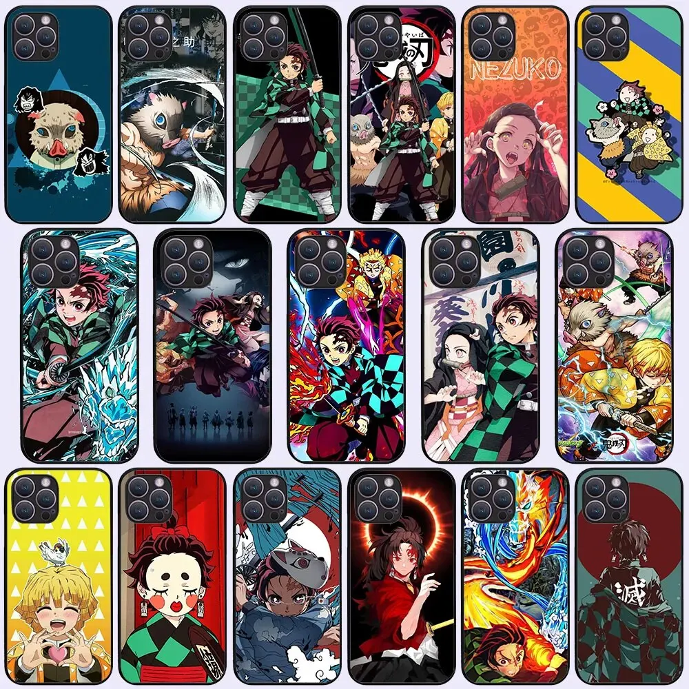 Kp-40 Custodia Morbida In Silicone Kamado Tanjiro Per Iphone 11 12 13 Mini 14 Pro Max Plus