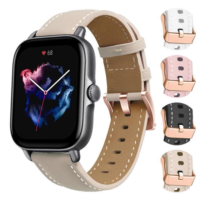 20mm Leather Watchband For Xiaomi Huami Amazfit Gts 4 Mini Bip S U Lite  Bracelet Wrist Strap Correa Gts 2 2e Mini 3 Pro Gtr 42mm - Watchbands -  AliExpress