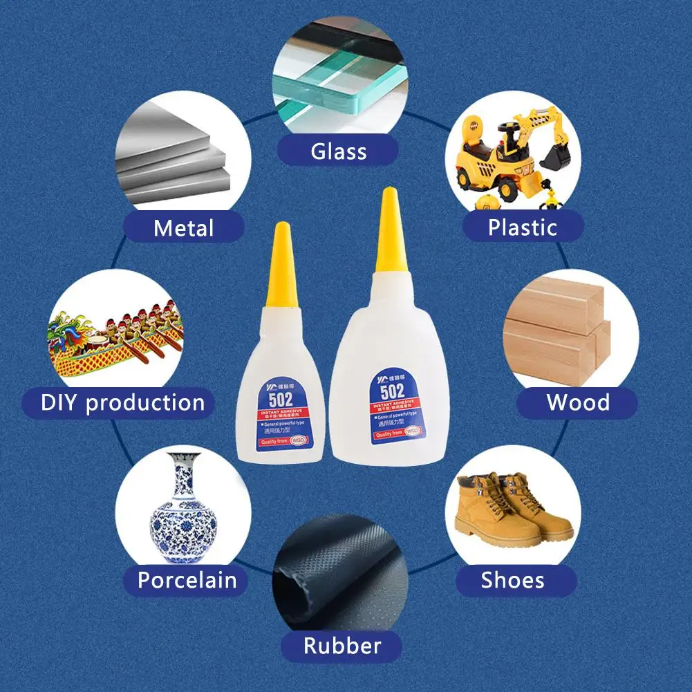 Instant Quick Drying Cyanoacrylate Adhesive for Leather Rubber Wood Metal