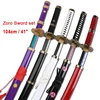 41 in Roronoa Zoro Swords Katana Japanese Anime Cosplay Samurai Sword Shusui Enma Kitetsu with Sword holder And Belt 6
