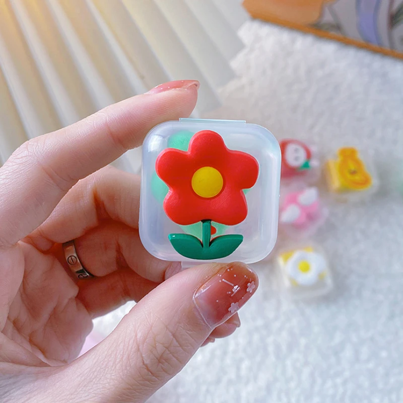 

1pc Cartoon Mini Transparent Jewelry Boxes Ring Necklace Storage Box Organizer Cute Fashion Portable Pill Jewelry Organizer