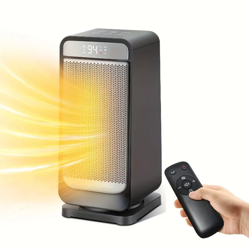 

Small Heater With Heating And Fan Modes, Ceramic Heater, 1500W.automatic Thermostat TimerPortable Electricoscillation Heater