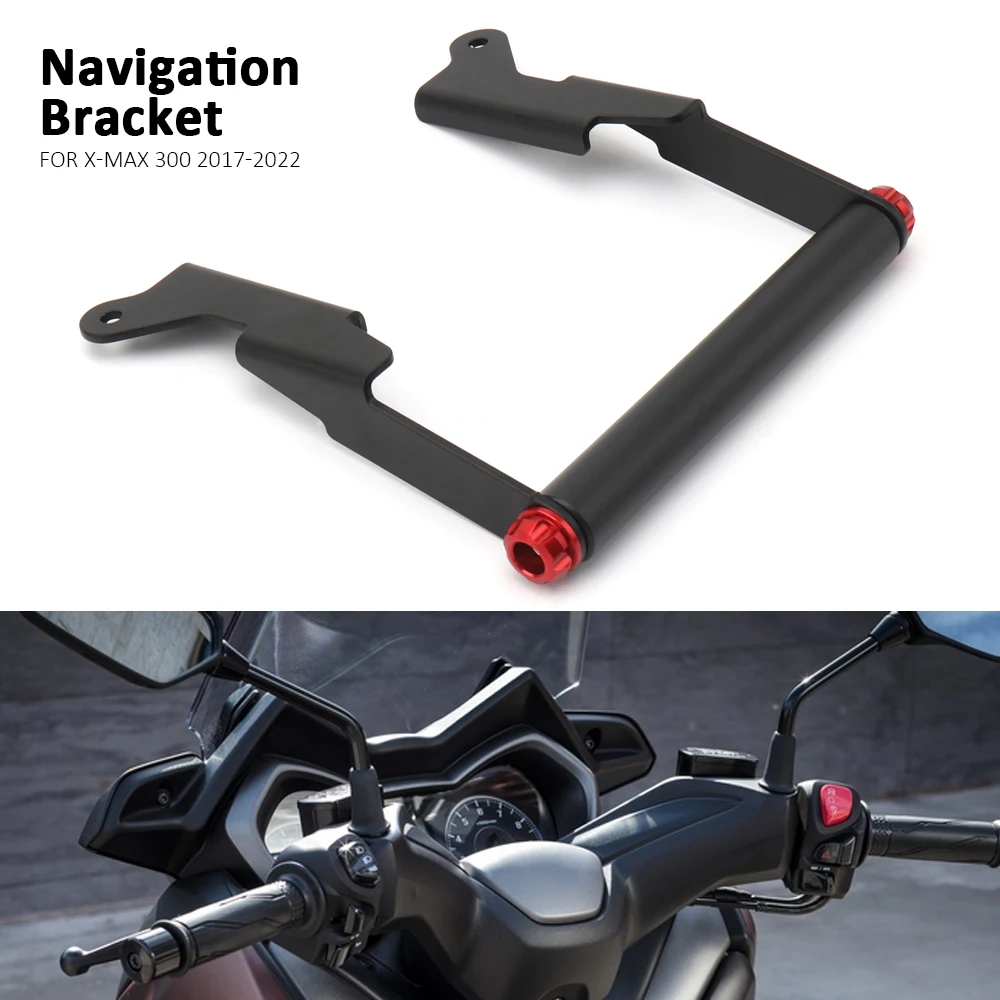 New Phone Holder Motorcycle GPS Navigation Bracket Black For YAMAHA X-MAX 300 X-MAX300 XMAX 300 XMAX300 2017-2022 new with logo xmax motorcycle handle grip ends handlebar grips for yamaha xmax300 x max 300 2017 2018 2019 2020