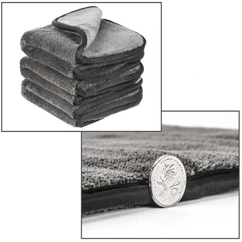 1200GSM Car Wash Microfiber Towel 40x40cm Car Cleaning Care Cloth Auto Towel One-Time Fast Drying for Car Wash Accessories 5