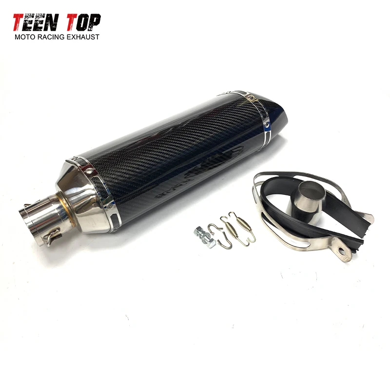 Universal 470mm Motorcycle Exhaust 51mm DB Killer Carbon Fiber AK Exhaust For Kawasaki ER6N Z900 ZX-10R Ninja650 ZX-14R Silencer - Image 6