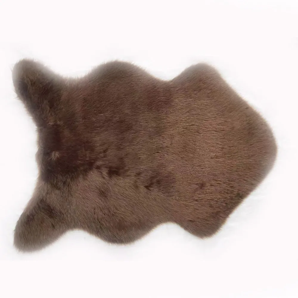 40x60cm Carpet Plush Soft Imitation Wool Pad Bedroom Bedside Mat Sofa Cushion Rugs Fur
