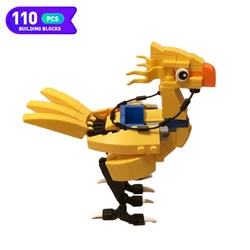 Moc – animaux fantaisie, oiseaux jaunes, monstres, série de jeu classique, modèles assemblés, créativité, animaux de compagnie, jouets d'équitation, cadeaux pour enfants 