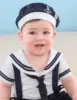 Baby Sailor Hat Infant Nautical Sailor Hats Caps Funny Cosplay Accessories Newborn Cotton Hat 2