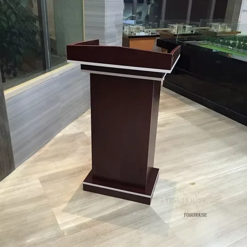 Solid Wood Reception Desks Hotel Restaurant Office Conference Speech Podium Stands Shopping Guide Wedding Training Cashier Table