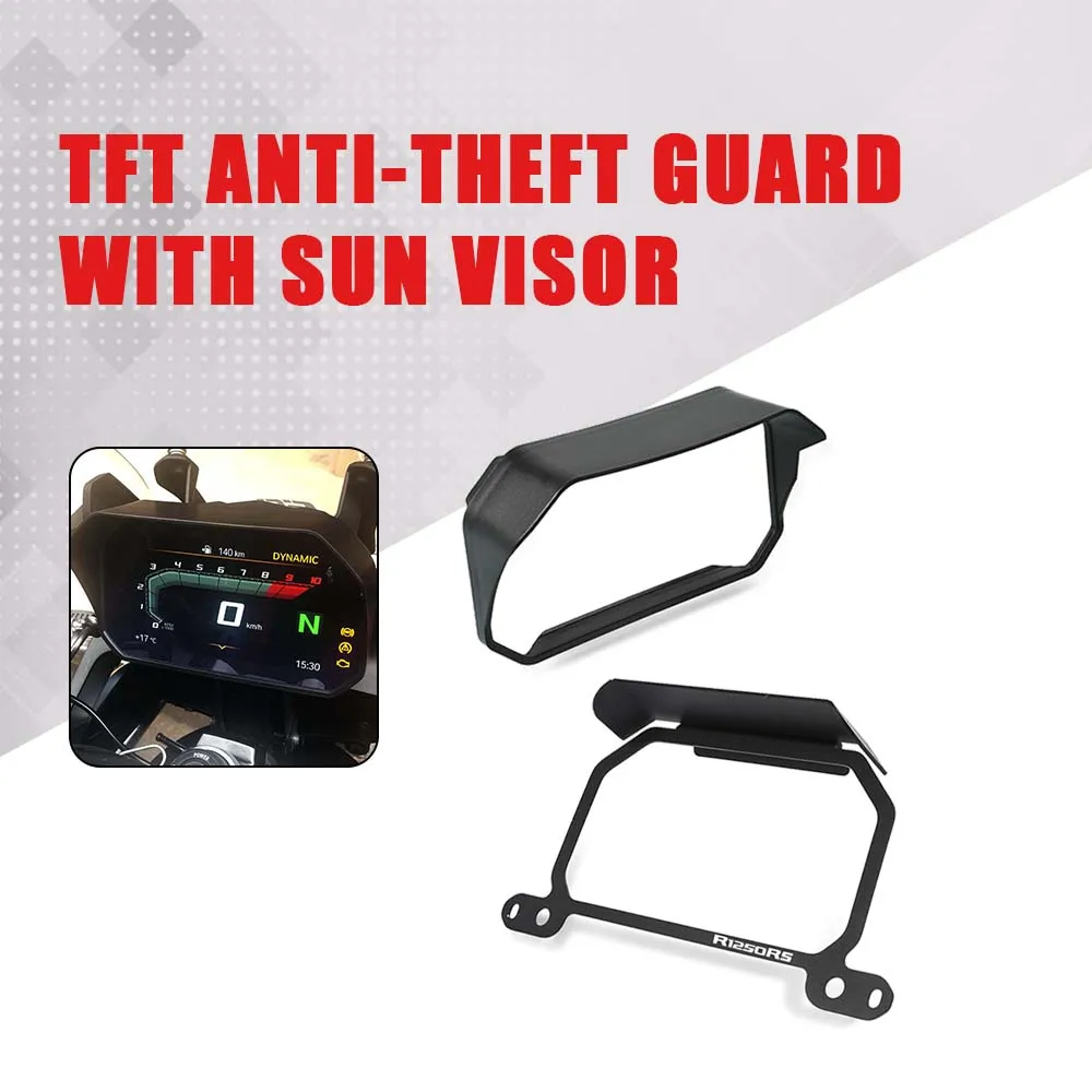 

New Motorcycle Parts For BMW R 1250 RS R1250RS TFT Screen Anti Theft Brace Meter Frame Cover Protector Protection Parts Visor