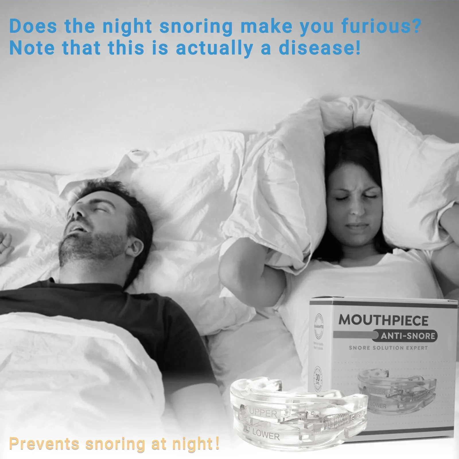 Anti Snoring Mouth Guard Adjustable Anti-Snoring Mouthpiece Sleeping Devices Bruxism Snoring Stopper Improve Sleep Mouthpiece 3