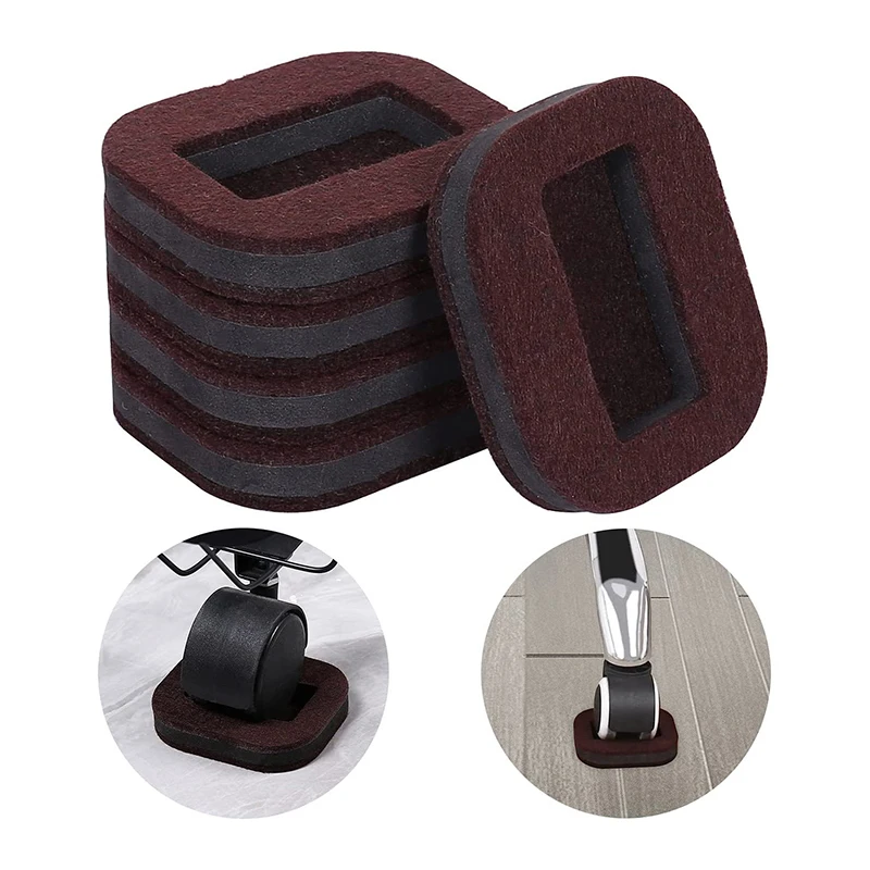 Office Chair Wheel Stopper Furniture Caster Cups Hardwood Floor Protectors Anti Vibration Pad Chair Roller Feet Anti-slip Mat