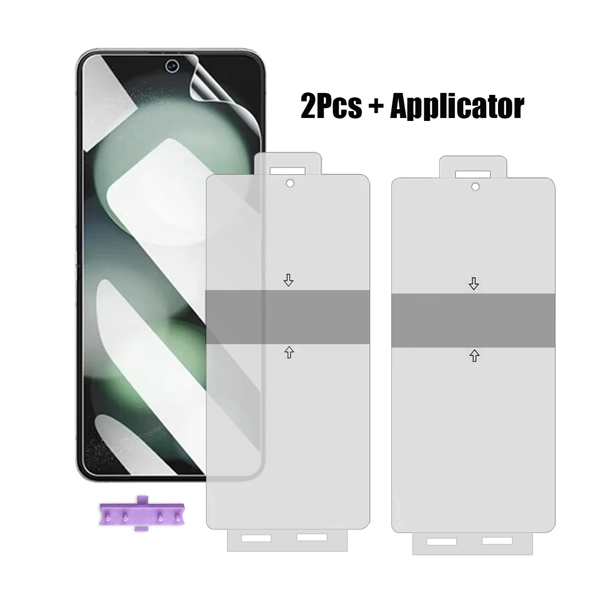 2PCS Flexible Full Screen HD Glossy Hydrogel Protector Film