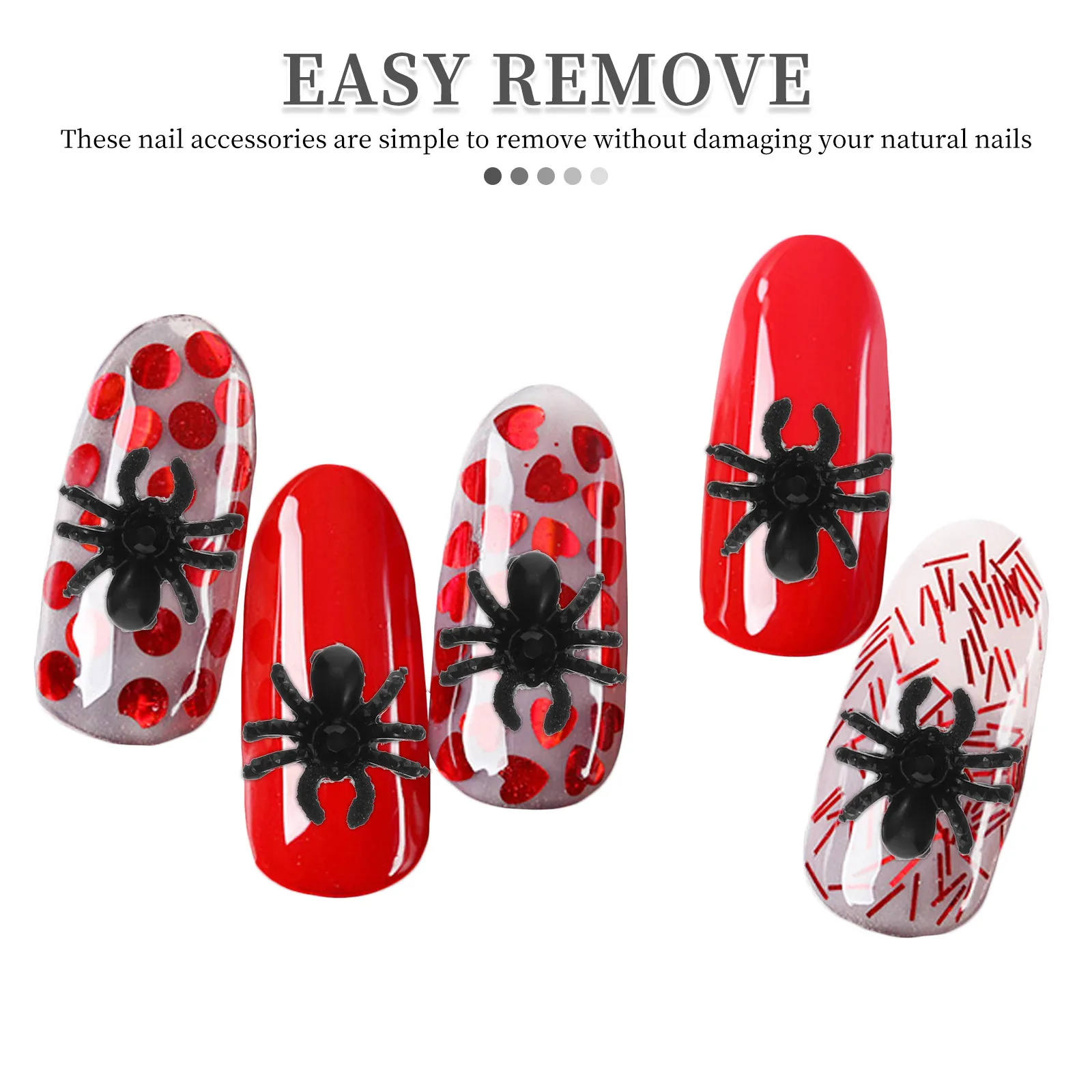 150개 할로윈 네일 참 장식품 고딕 동물 디자인 3D 매니큐어 장식 파티 할로윈 네일 아트 액세서리 네일 참