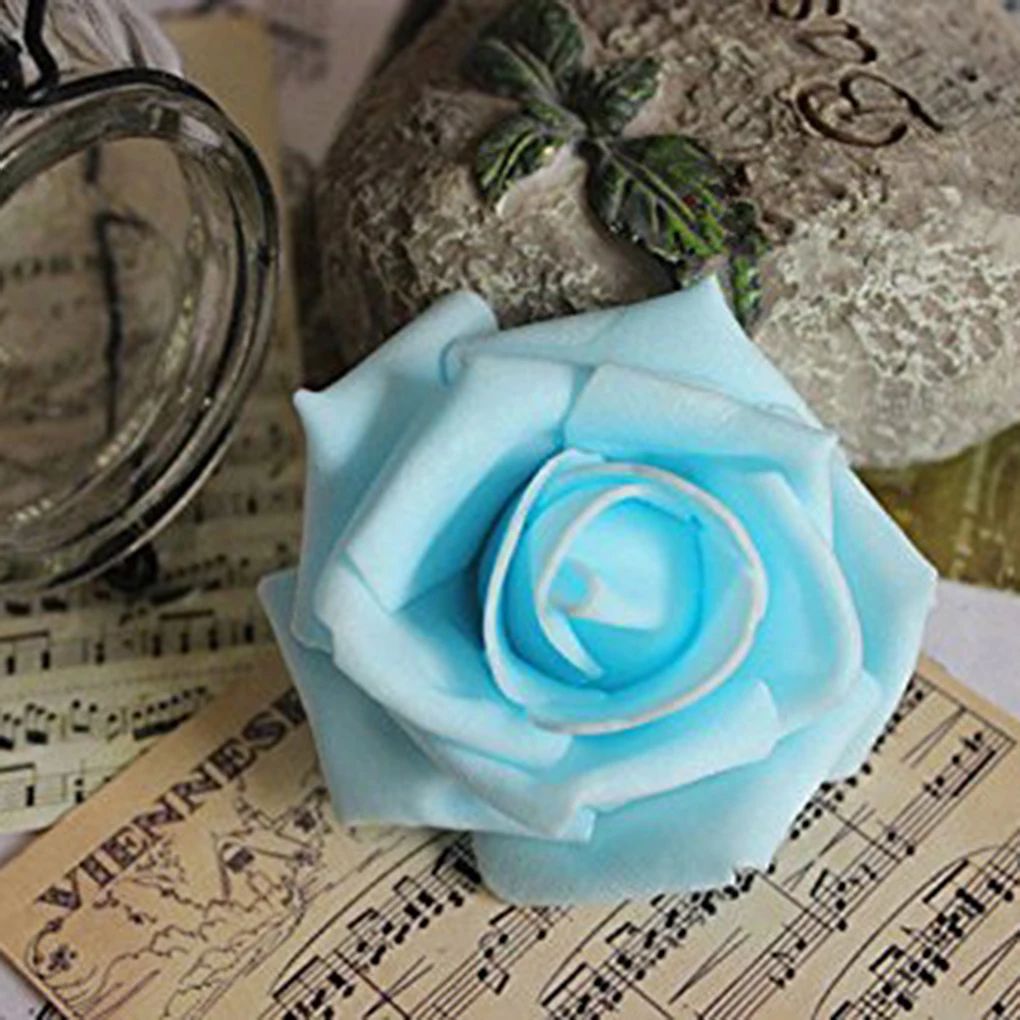 50 Stück künstliche bionische Blumen, PE-Schaum, Simulationsrosen, künstliche Blumendekorationen, Hochzeit, Party, Verlobung, Geschenke, 6–7 cm – Detail 9