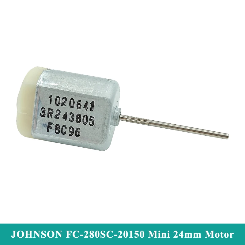 JOHNSON 1020641 FC-280SC-20150 Mini 280 Electric Motor DC 6V-12V 12000RPM 35mm Long Shaft for Car Door Lock Rearview Mirror