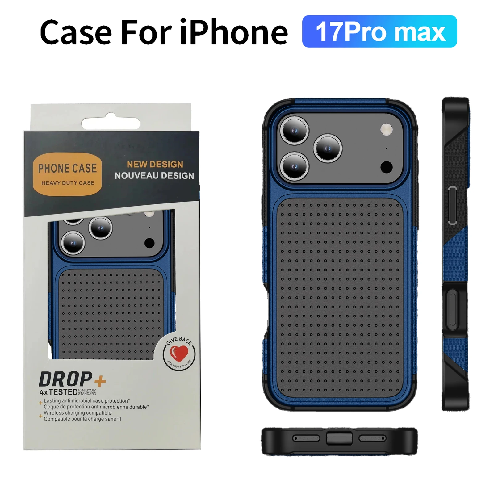 Enhanced Hybrid Armor Phone Case - Military Grade Protection with TPU+PC Anti-Drop Cover, Includes Packet Box