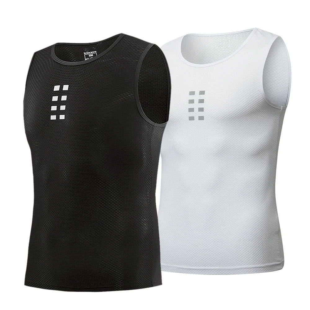 WOSAWE Cycling Jersey Sleeveless Cycling Base Layer MTB Bike Sports Shirt Underwear Racing Bicycle Jersey Shirt Undershirt
