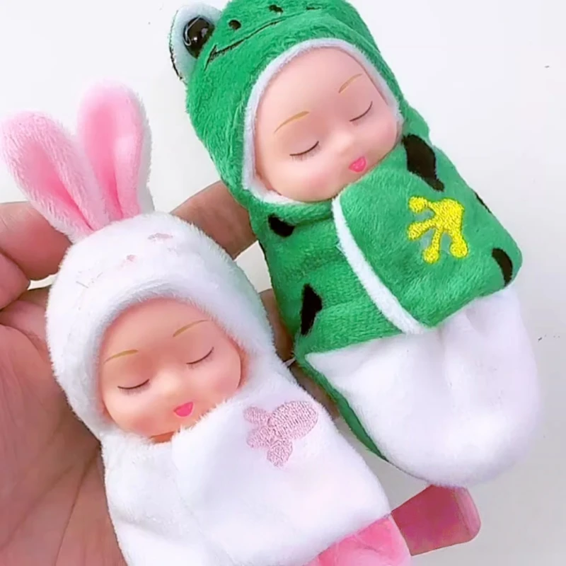 미니 침낭 인형 시뮬레이션 수면 재생  인형 귀여운 동물 옷 휴머노이드 인형 어린이 장난감 생일 선물