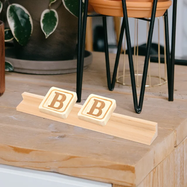 10pcs Base Wood English Letters Base Display Stand Eco Friendly Toy Safe Learn Alphabet Domino Building Blocks 5