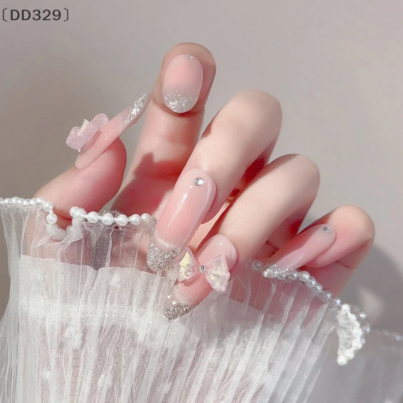 〔DD329〕30 Pcs Soft Carved Glitter Bow Nail Art Charms Cute Resin Nails Decoration Supplies Jewelry Accessories Diy