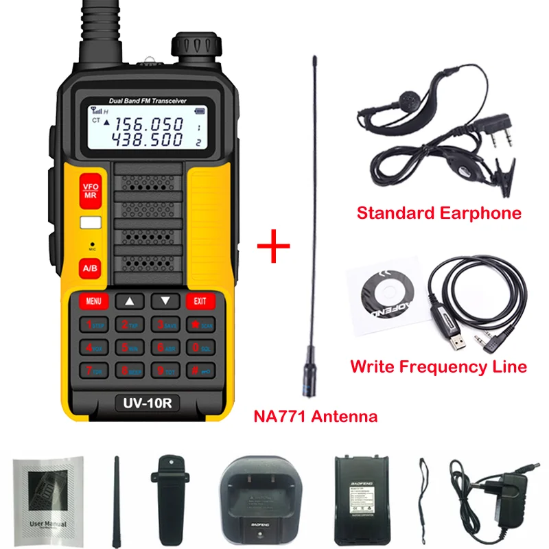 2022 Baofeng Professional Walkie Talkie UV10R Plus 30km 128 Channels VHF UHF Dual Band Two Way CB Ham Radio For Hunt Forest City best walkie talkie Walkie Talkie