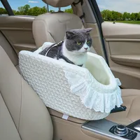 Ins Style Sweet Pet Car Seat Carrier Portable High Value Universal Cat Dog Auto Cage Dog Car Seat Bed Car Central Travel Bag