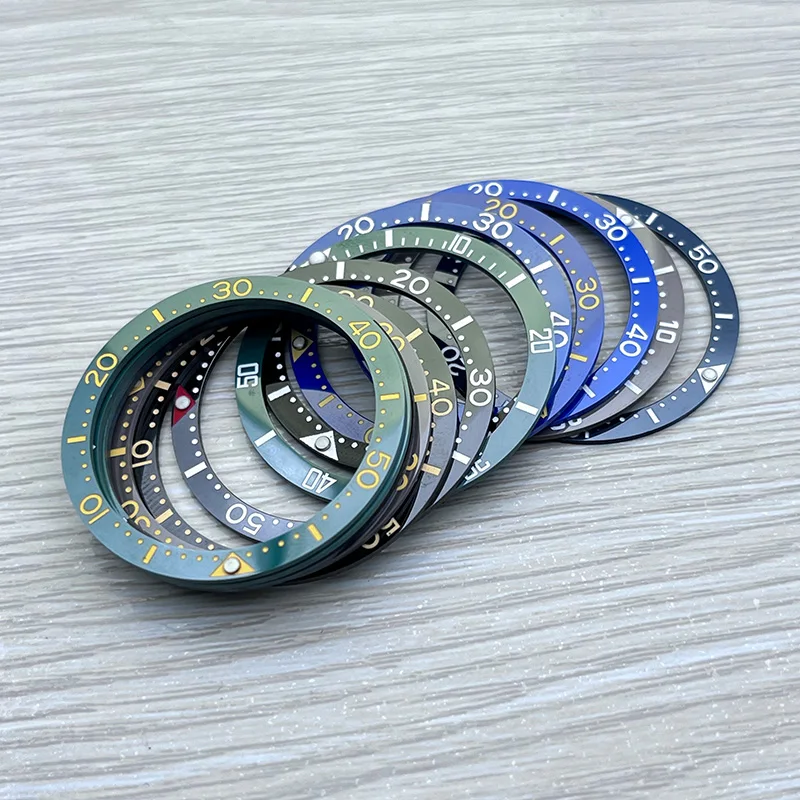 Mod 38Mm * 31.6Mm Fashion Ceramic Watch Bezel Insert Adatto A Seiko Skx007 Skx009 Srpd Custodie Per Orologi Nh35 Nh36 Movimento Parti Dell'Orologio