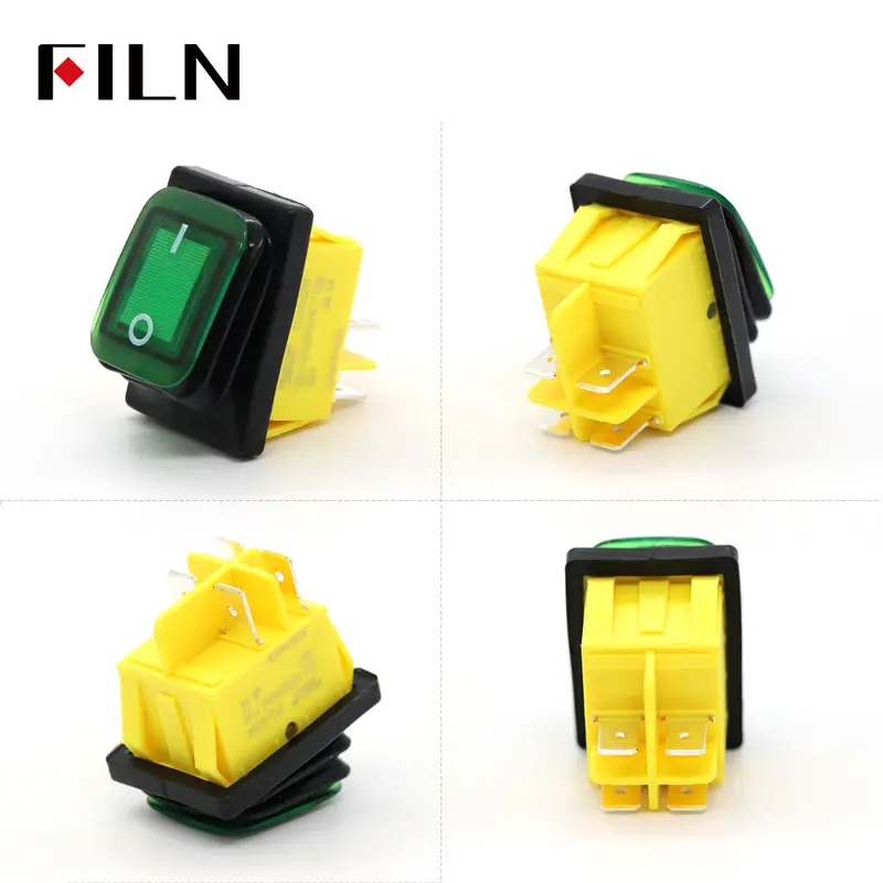 FILN 30A 12V 24V 110V 220VLED Rocker Switch  Waterproof IP65 ON OFF Heavy Duty 4 Pin DPST Sealed  Auto Boat Marine Toggle 30x22 - Image 3