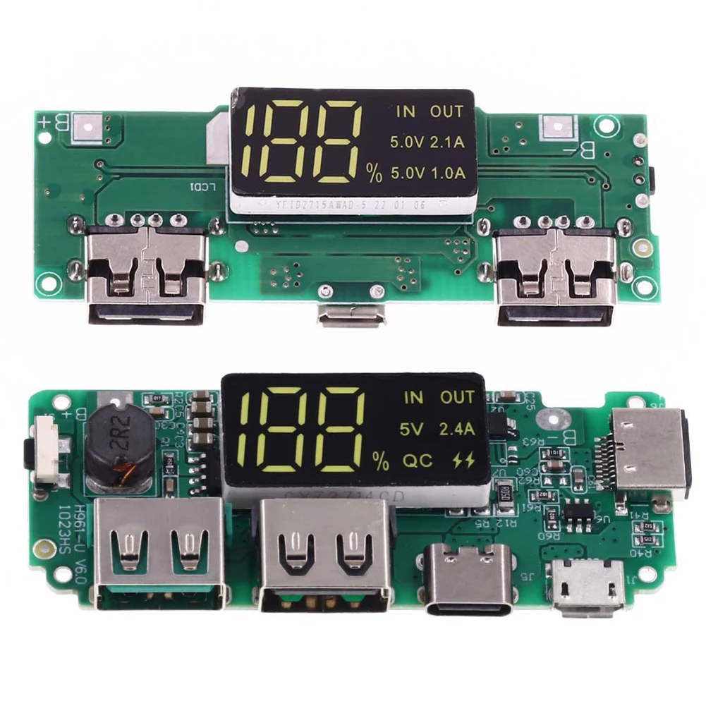 ̴ 18650   LED  USB, ũ/C Ÿ USB,  ͸ Ƭ ͸  , 5V2.4A, 2A, 1A, 1-10 