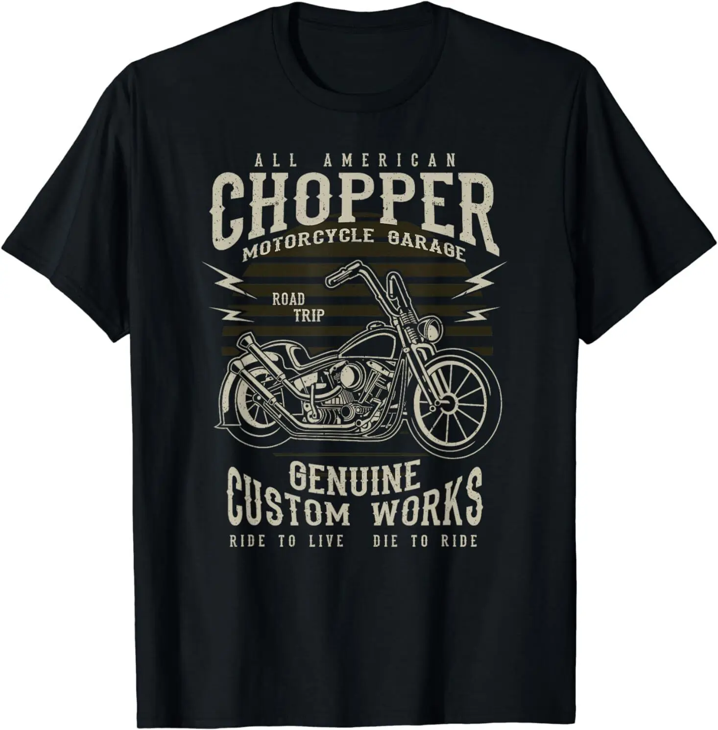 Koszulka Motocyklowa All American Garażowa Prezent Vintage Pomysł T-Shirt Z Długimi Lub Krótkimi Rękawami