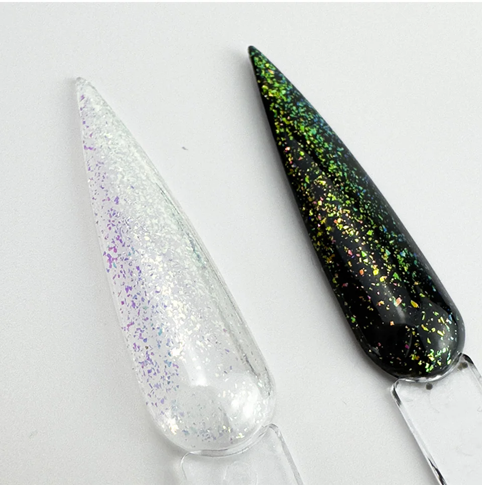 Aurora Opal Top Coat 12ml - Glittery No Wipe Gel Manicure