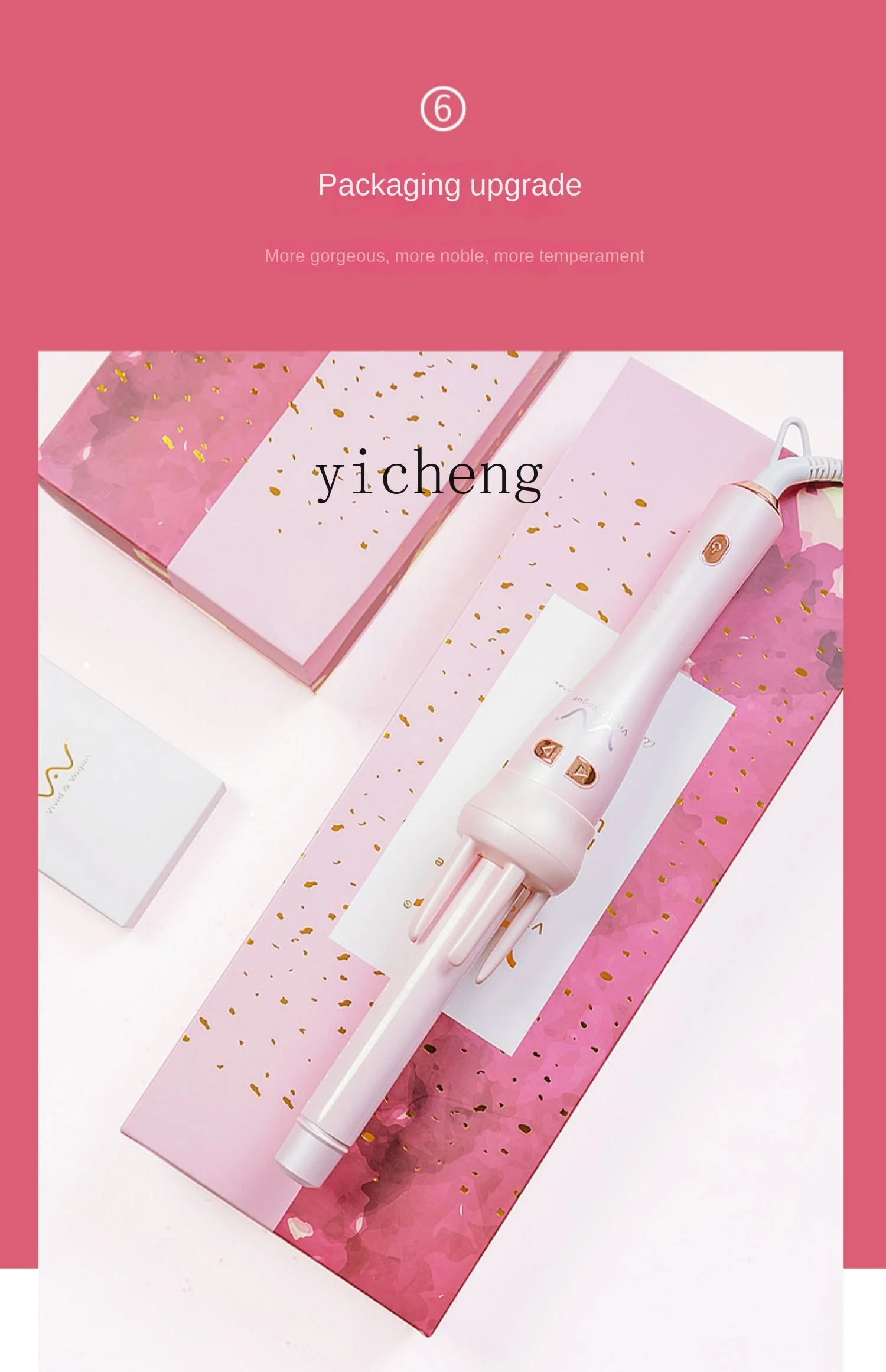 Tqh Automatic Hair Curler Long-Lasting Shaping Straight Comb Anion Does Not Hurt Hair Wool Straight Roll 6