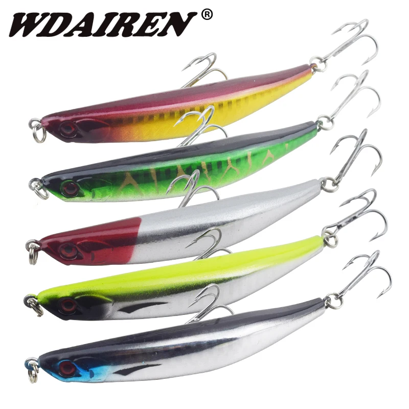 

5Pcs/lot Crank Wobblers Pencil Fishing Lure Artificiais Japan Hard Bait Crankbait Swimbait Fishing tackle para pesca ST-243