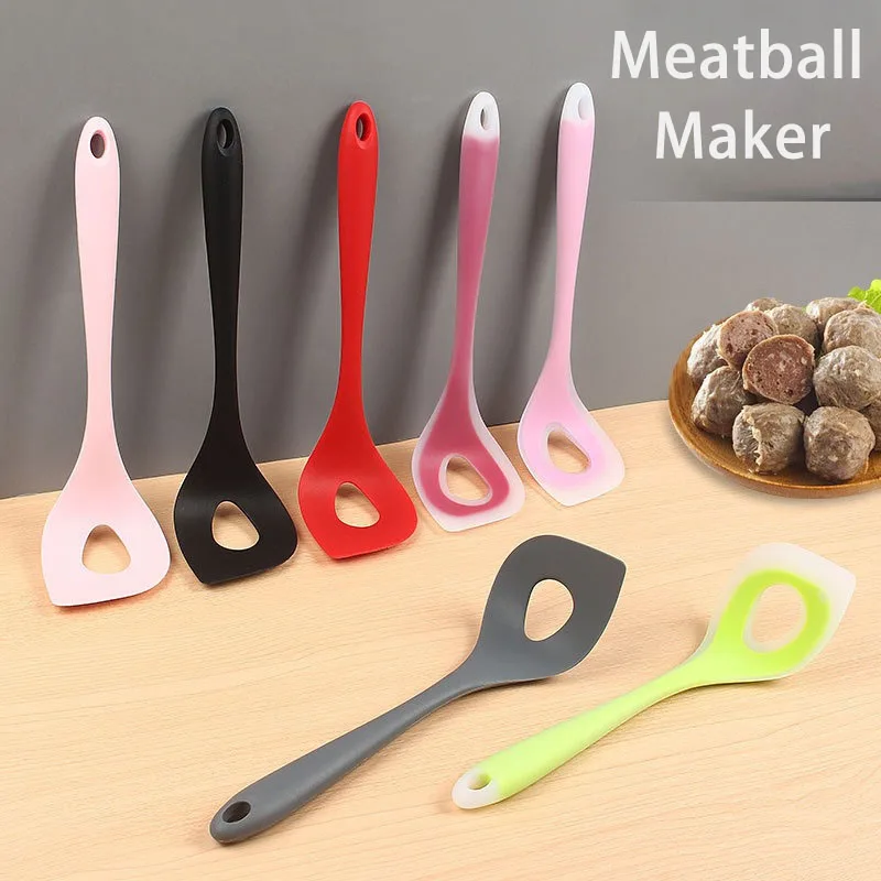 Long Handle Silicone Meatball Maker Manual Meatball Scoop Fish Ball Making Spoon Specially Made Kitchen Gadgets Tools Hot Sale