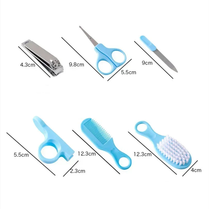 Baby Care Set Safe Comb Grooming Brush Set Nail Clippers Soft Comb Brush Care Combination Hair Nail Trimmer Kit Healthcare Tools