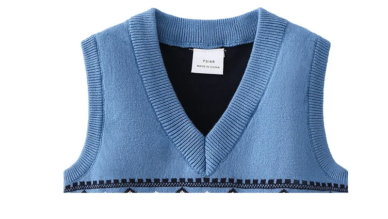 Boys Knit Vest Spanish Children Clothes Kids Knitted Sweater Sleeveless Baby Girl Jumper Autumn 2023 Newborn Pullover Clothes