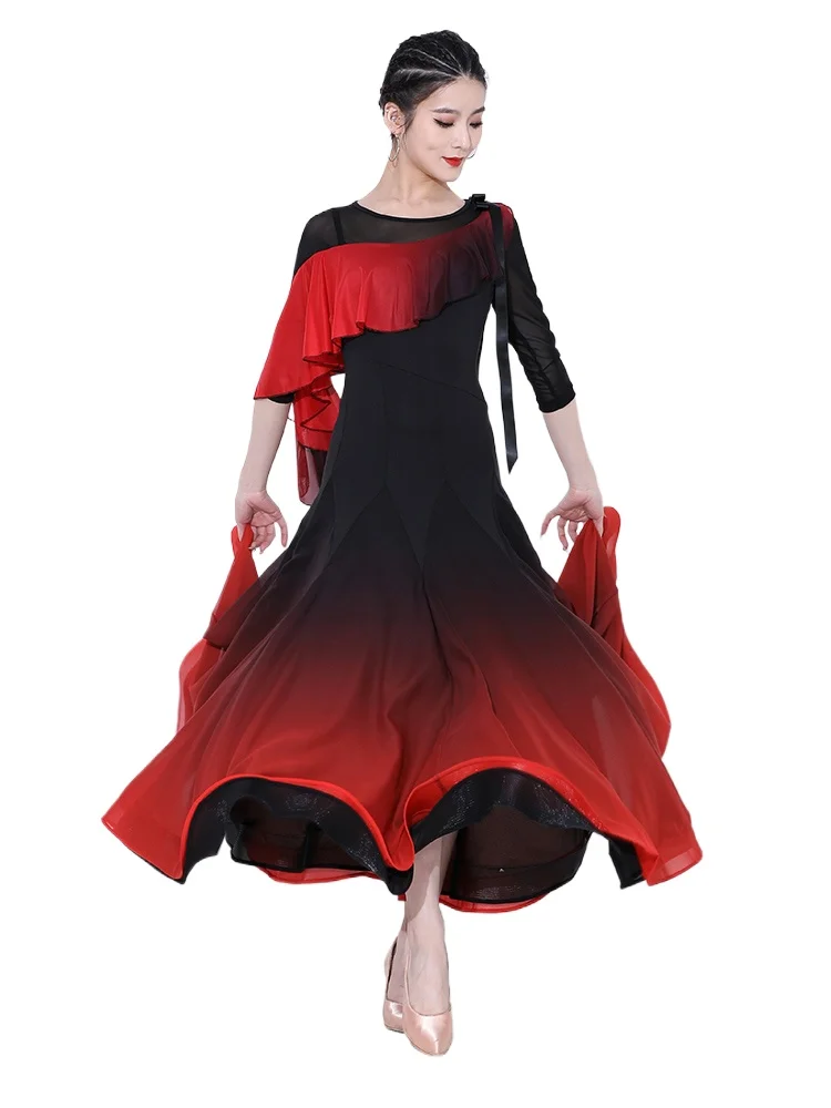 Women New Ballroom Dance Competition Dress Waltz Dresses Standard Clothes 2308